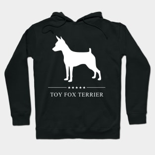 Toy Fox Terrier Dog White Silhouette Hoodie